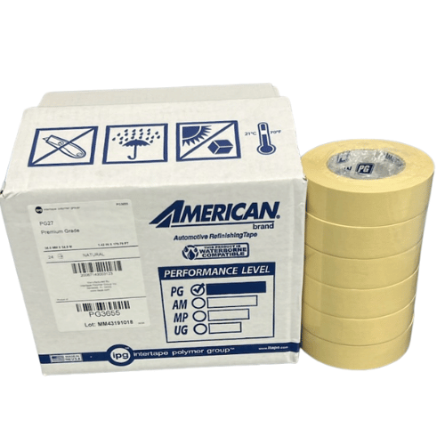 American® PG27-1" High Temp Beige Masking Tape, Case of 36 Rolls - American Masking Tape & Paper