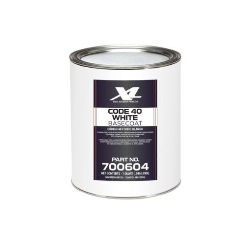 Code 40 White GM 8554 Basecoat Paint, Quart, Excel 700601 - Excel Automotive Paint