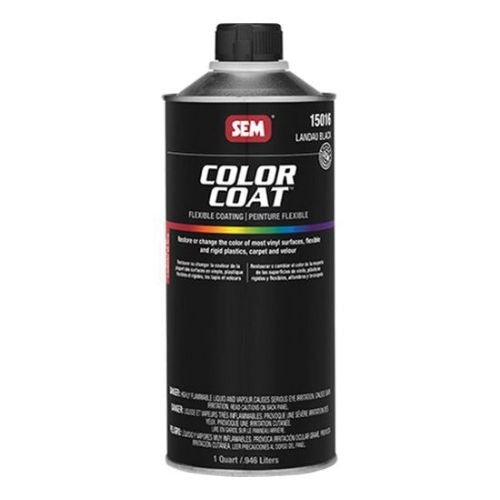 SEM 15016 Color Coat Landau Black, 1 Quart | Auto Interior Paint - SEM Interior Auto Paints