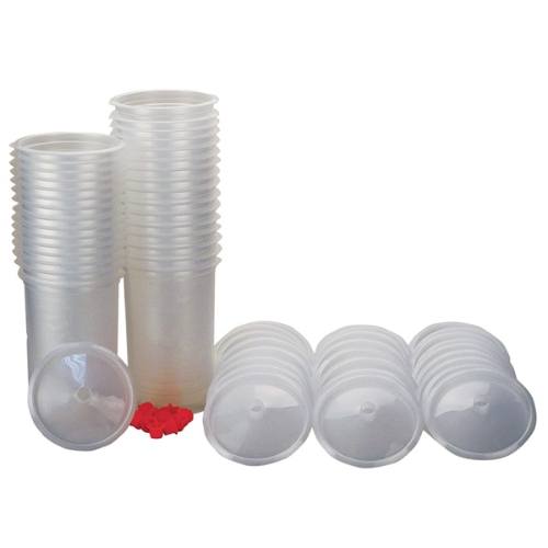 DevilBiss DeKups DPV-34-000 34 oz Disposable Cup and Lid Kit, 50 pc - Devilbiss Paint Gun Cups & Liners