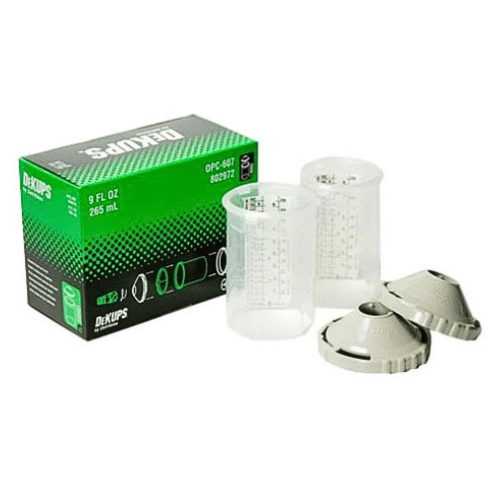 DevilBiss DeKups DPV-607 9 oz Hard Cup and Lid Holder, 2 pc - Devilbiss Paint Gun Cups & Liners