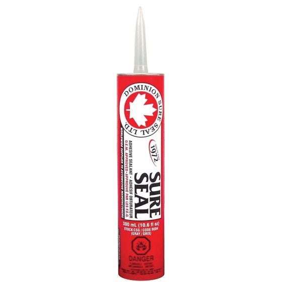 Dominion Sure Seal 9004 CSG Gray Seam Sealer, 10 oz Tube - Dominion Seam Sealers