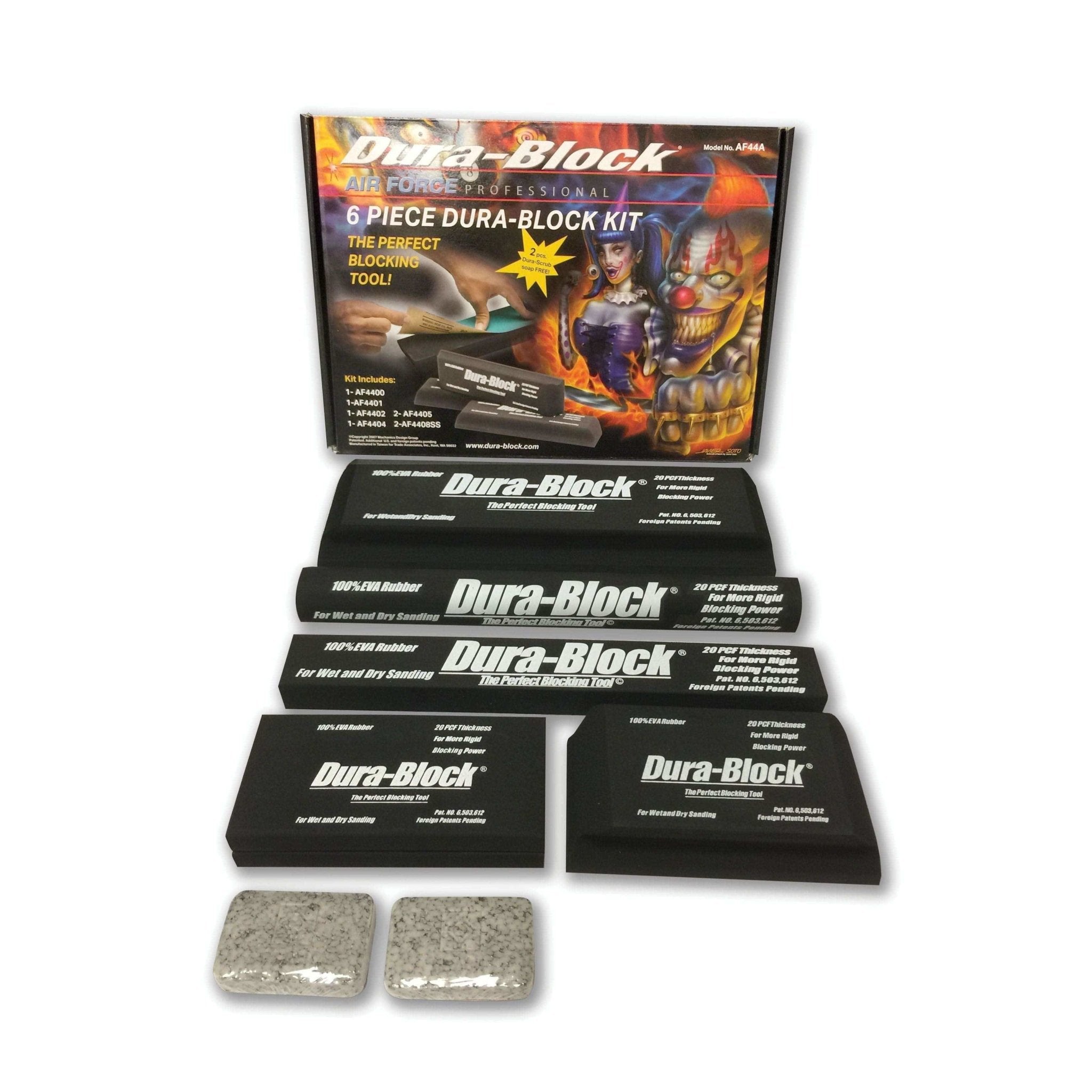 Dura-Block® AF44A 6 pc Sanding Block Kit, PSA Attachment - Dura-Block Sandpaper