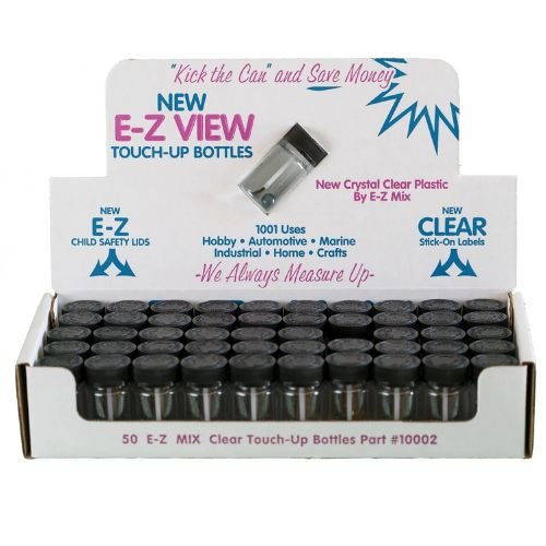 E-Z Mix 10002 Plastic Paint Touch-Up Bottles, 50 pcs - E-Z Mix Shop Supplies