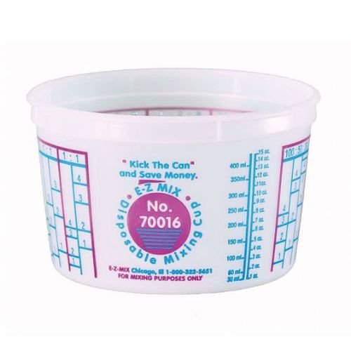 E-Z Mix 70016 Pint Disposable Mixing Cup, Box of 100 - E-Z Mix Paint Gun Cups & Liners