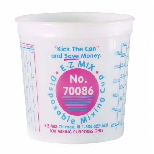E-Z Mix® 70086 2.5 Qt Disposable Mixing Cup, Box of 25 - E-Z Mix Paint Gun Cups & Liners