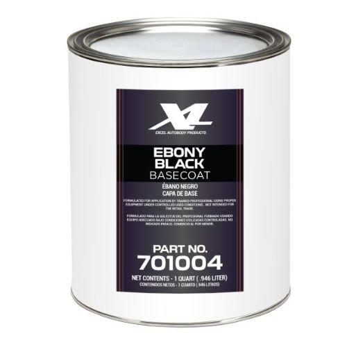 Ebony Black Code UA Polyester Basecoat Paint, Quart, Excel 701004 - Excel Automotive Paint