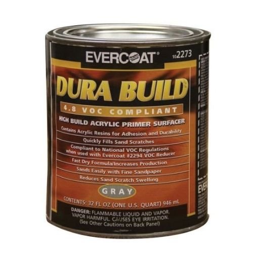 EVERCOAT 102273 Fast Drying Dura Build Acrylic Gray Primer, 1 Qt - Evercoat Primers