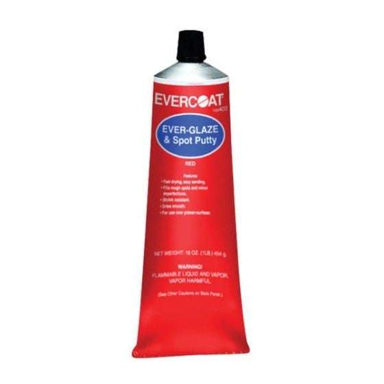 EVERCOAT® EVER-GLAZE 100403 Spot Putty, 1 lb Tube, Red - Evercoat Body Fillers