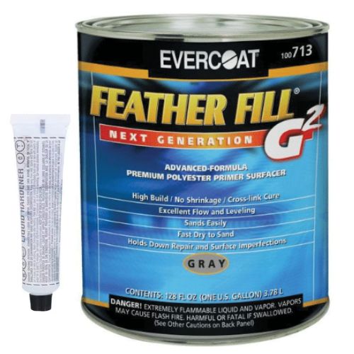 EVERCOAT FEATHER FILL 100713 Gray High-Build Primer Surfacer, 1 gal - Evercoat Primers