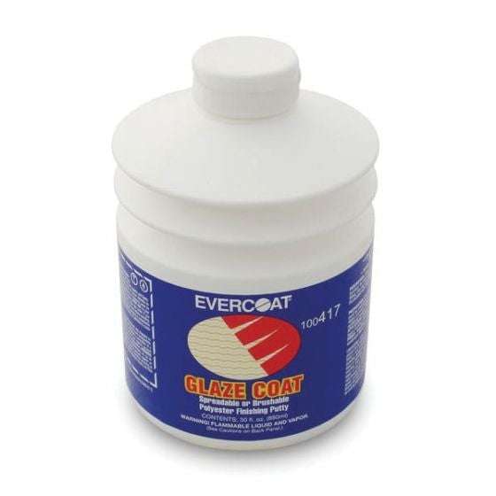 EVERCOAT GLAZE COAT 100417 Flexible Polyester Glazing Putty, 30 oz Pump - Evercoat Body Fillers