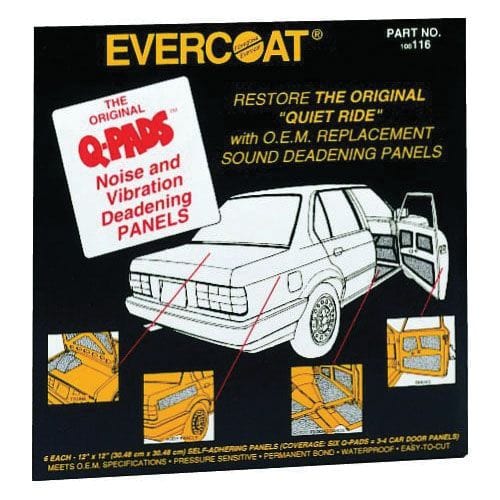 Evercoat® Q-Pad™ 100116 Sound Deadening Panel, 6 pk - Evercoat Body Fillers
