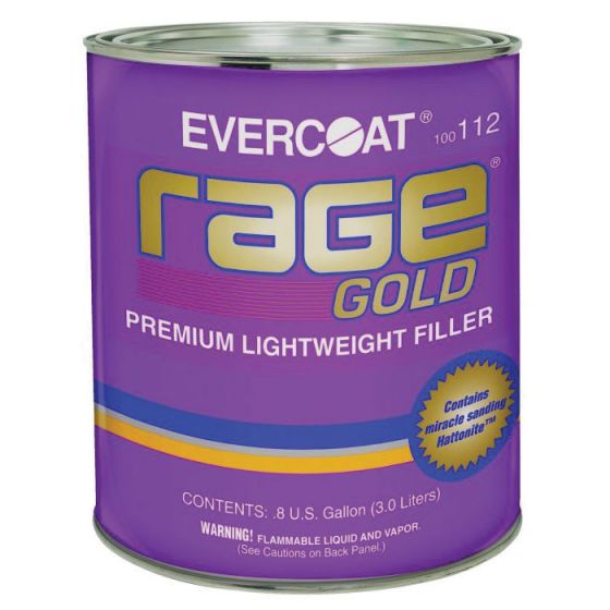 EVERCOAT Rage Gold 100112 Lightweight Gray Body Filler, 3 L Can - Evercoat Body Fillers