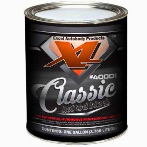 Excel 40001 Hot Rod Satin Black Single Stage Paint, 1 Gallon - Excel Automotive Paint