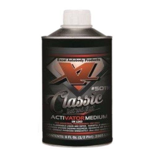 Excel 50116 Hot Rod Flat Black Medium Activator, 8 oz - Excel Paint Activators