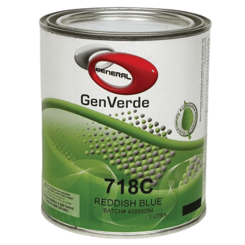 GenVerde 718C Reddish Blue Basecoat Toner, 1 Liter - GenVerde Automotive Paint