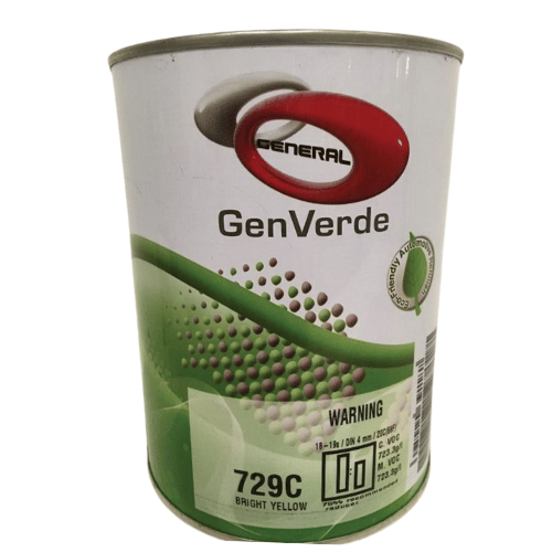 GenVerde 729C Bright Yellow Basecoat Toner, 1 Liter - GenVerde Automotive Paint