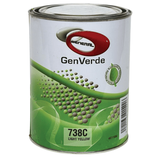 GenVerde 738C Light Yellow Basecoat Toner, 1 Liter - GenVerde Automotive Paint