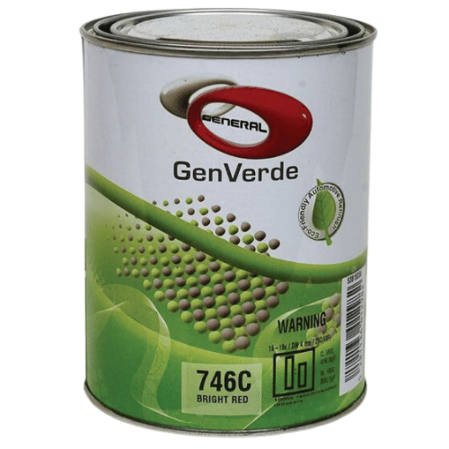 GenVerde 746C Bright Red Basecoat Toner, 1 Liter - GenVerde Automotive Paint