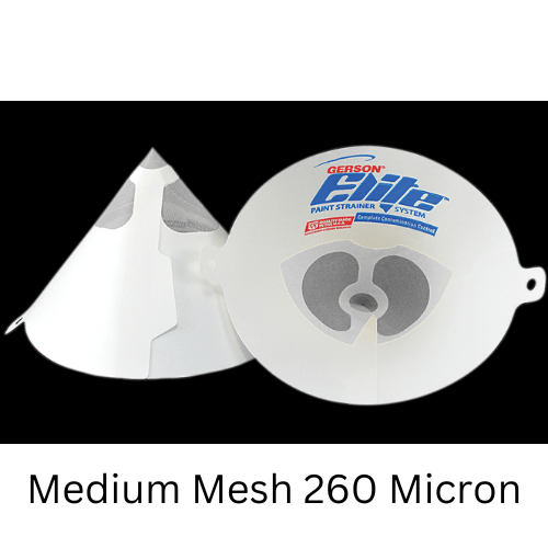 GERSON Elite 260 Micron Medium Mesh Paint Strainer, 1000 pc - Gerson Paint Gun Cups & Liners