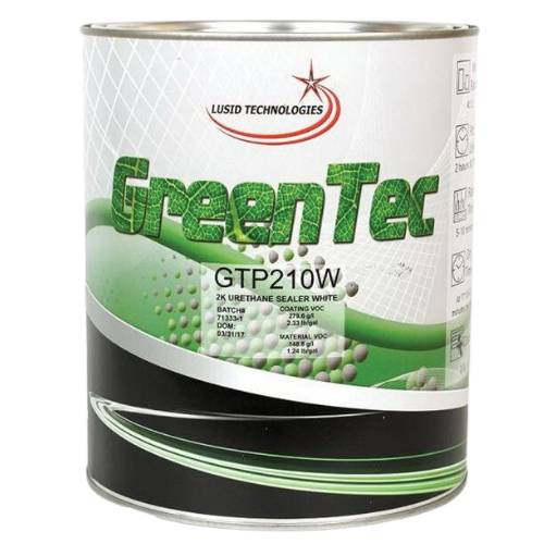 GreenTec GTP210W White High Build 4:1 2K Urethane Sealer, 1 gal - GreenTec Primers