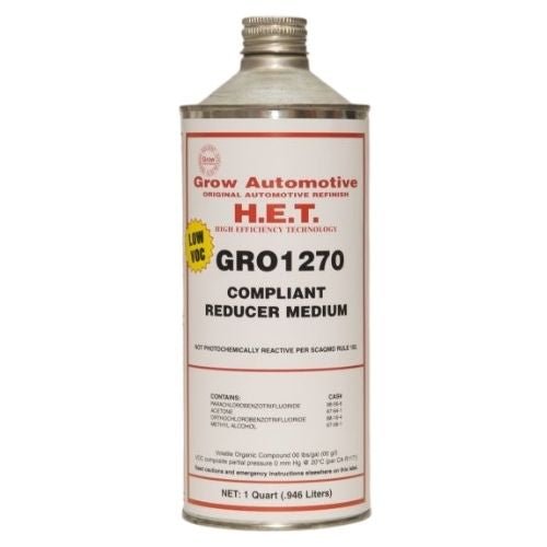 Grow Automotive 1270 Medium Zero VOC Urethane Reducer, Qt - Grow Automotive Reducers & Thinners