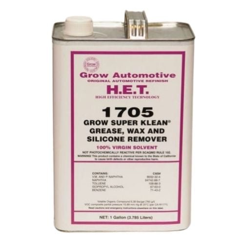Grow Automotive 1705 Grease Wax and Silicone Remover, Gallon - Grow Automotive Surface Prep