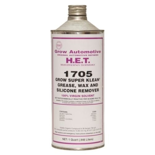 Grow Automotive 1705 Grease Wax and Silicone Remover, Quart - Grow Automotive Surface Prep