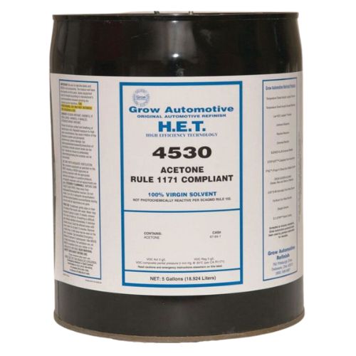 Grow Automotive low VOC Acetone Cleaning Solvent, 5 Gal - Grow Automotive Surface Prep