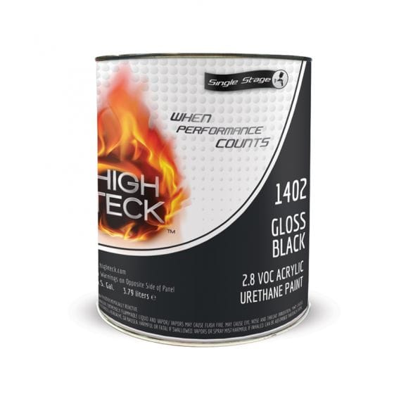 High Teck 1402 Gloss Black Single Stage Paint, 1 Gallon - High Teck Automotive Paint