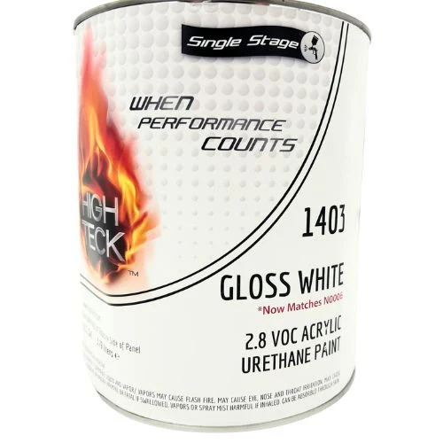 High Teck 1403 Gloss White Single Stage Paint, 1 Gallon - High Teck Automotive Paint