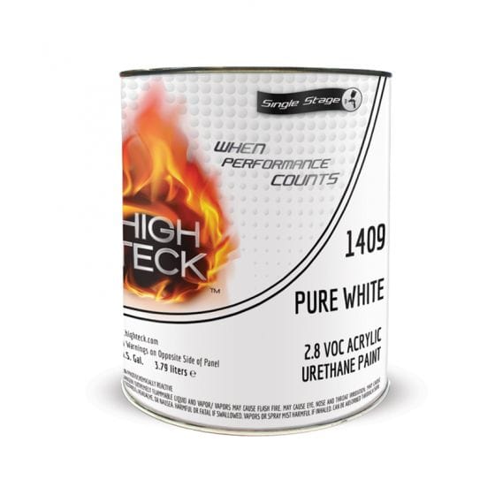 High Teck 1409 Pure White Single Stage Paint, 1 Gallon - High Teck Automotive Paint