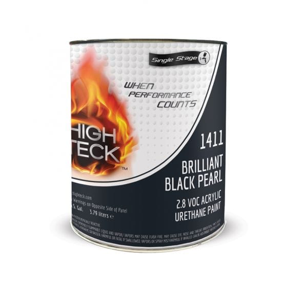 High Teck 1411 Brilliant Black Pearl Single Stage Paint, 1 Gallon - High Teck Automotive Paint