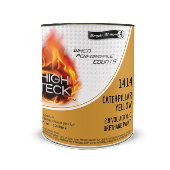 High Teck 1414 Caterpillar Yellow Single Stage Paint, 1 Gallon - High Teck Automotive Paint