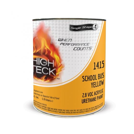 High Teck 1415 School Bus Yellow Single Stage Paint, 1 Gallon - High Teck Automotive Paint