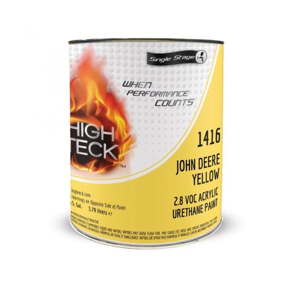 High Teck 1416 John Deere Yellow Single Stage Paint, 1 Gallon - High Teck Automotive Paint