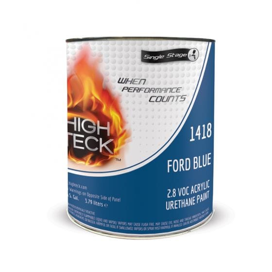 High Teck 1418 Ford Blue Single Stage Paint, 1 Gallon - High Teck Automotive Paint