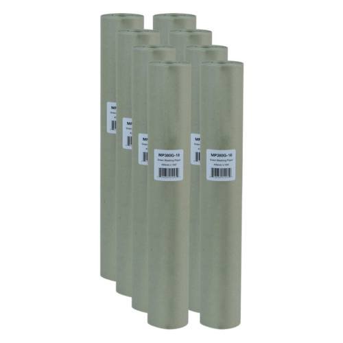 High Teck 18 in x 180 ft Green Masking Paper Hand Roll, Box of 8 - High Teck Masking Tape & Paper