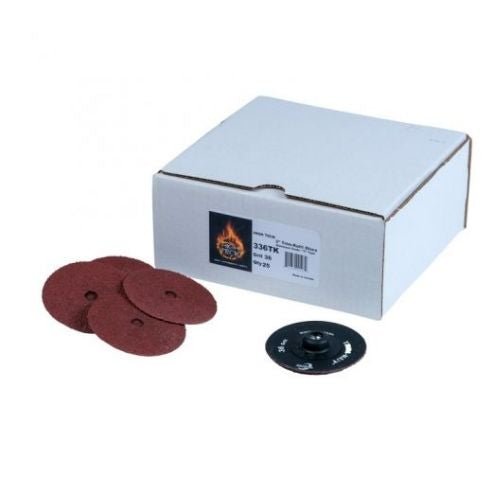 3" 36 Grit Trim Cutoff Sanding Disc, Quick Change, 25 pk, High Teck - High Teck Sandpaper