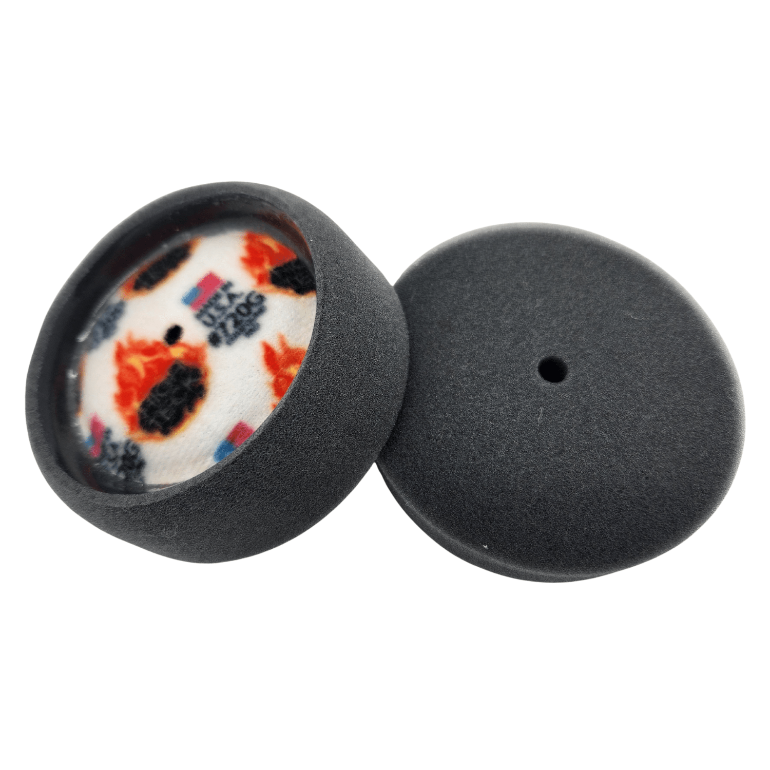 High Teck 3 Inch Dia Black Foam Finishing Buffing Pads, 2 pk - High Teck Compound/Polish