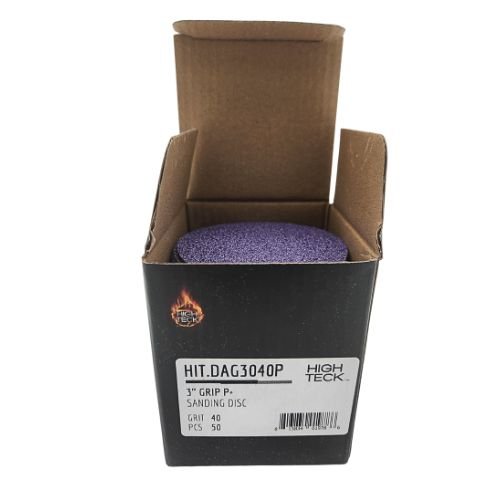 High Teck 3 Inch Purple Ceramic Grip Sanding Disc | 50 pk - High Teck Sandpaper
