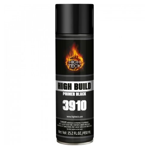 High Teck 3910 High Build Lacquer Primer Black, 15 oz Aerosol - High Teck Aerosols