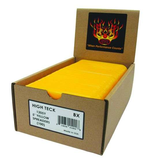 High Teck 5 in Yellow Spreaders, 100 pc - High Teck Body Fillers
