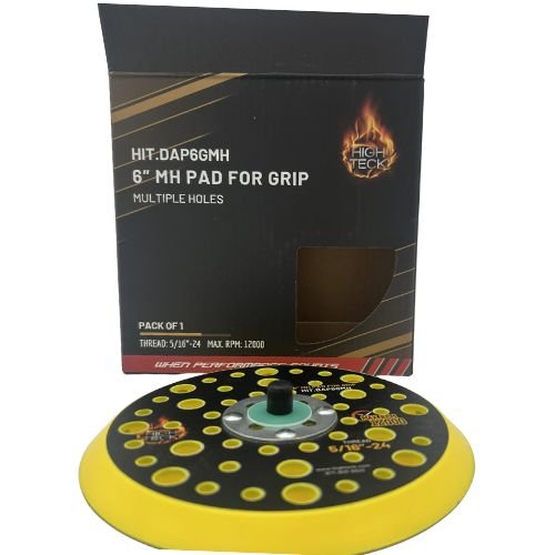 High Teck 6" Dia Multi-Hole Velcro Backup Pad for Palm Sander - High Teck Sandpaper