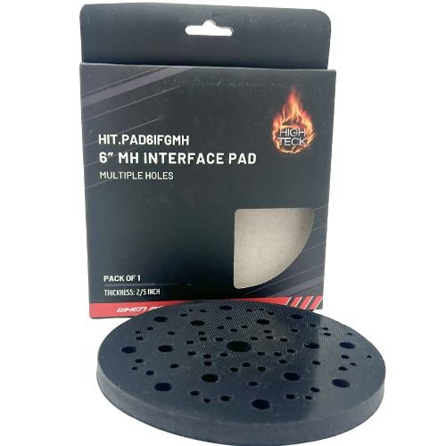 High Teck 6" Dia Multi-Hole Velcro Interface Pad for Palm Sander - High Teck Sandpaper