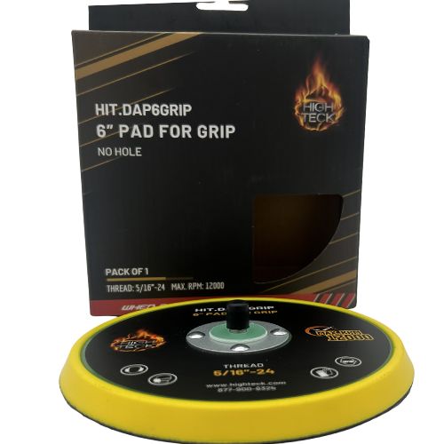High Teck 6" Dia Velcro Backup Pad for Palm Sander | 5/16-24 Thread - High Teck Sandpaper