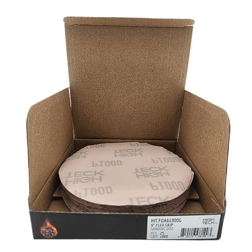 High Teck 6 Inch Super Fine Grit Flexible Grip Sanding Disc | 25 pk - High Teck Sandpaper
