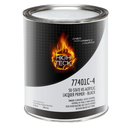 High Teck 77401 Black Lacquer Primer Surfacer, Qt - High Teck Primers