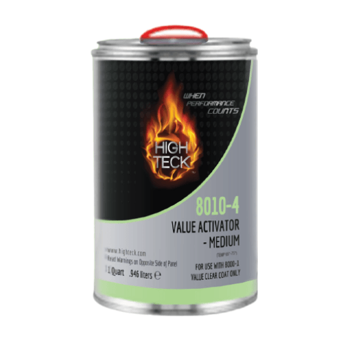 High Teck 8010 Medium Activator for use with 8000 Value Clearcoat, Qt - High Teck Paint Activators