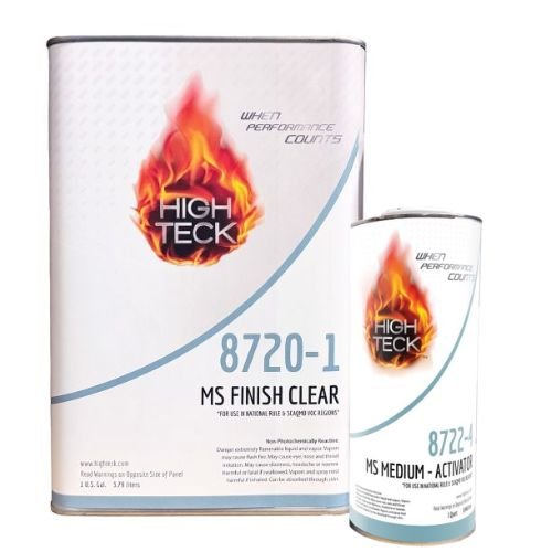 High Teck 8720 MS Finish Clear and Medium Activator Kit , 1 gal - Gentec Clear Coat